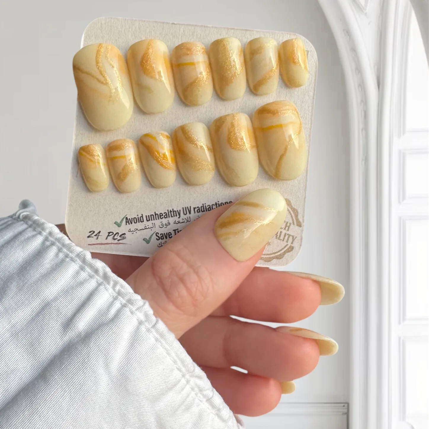 ناخن مصنوعی دست میراکل آرت مدل R2400103 بسته 24 عددی