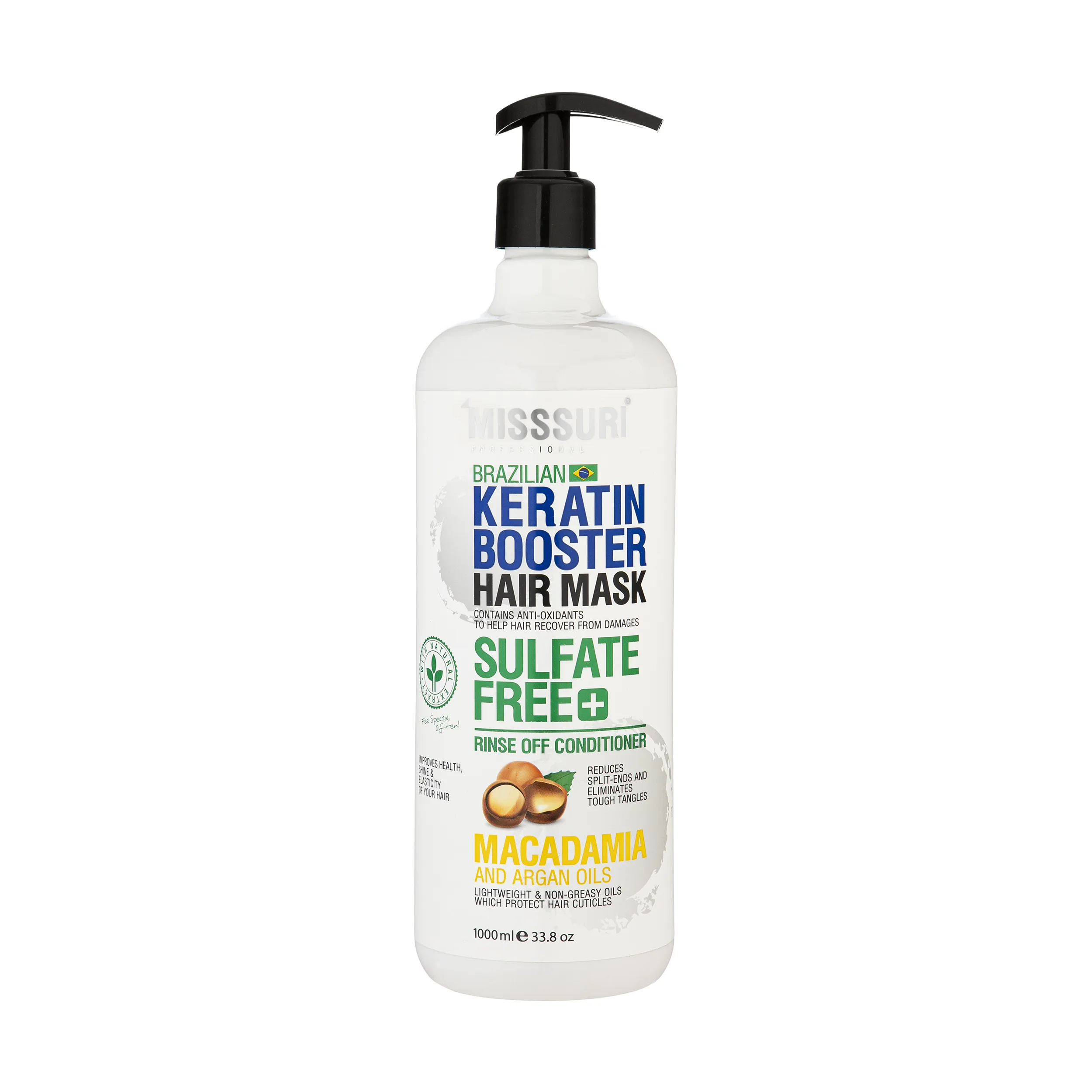 ماسک مو میسوری مدل KERATIN BOOSTER مناسب برای موهای خشک حجم 1000 میلی لیتر به همراه ماسک مو میسوری مدل زیتون مناسب برای موهای خشک حجم 500 میلی لیتر