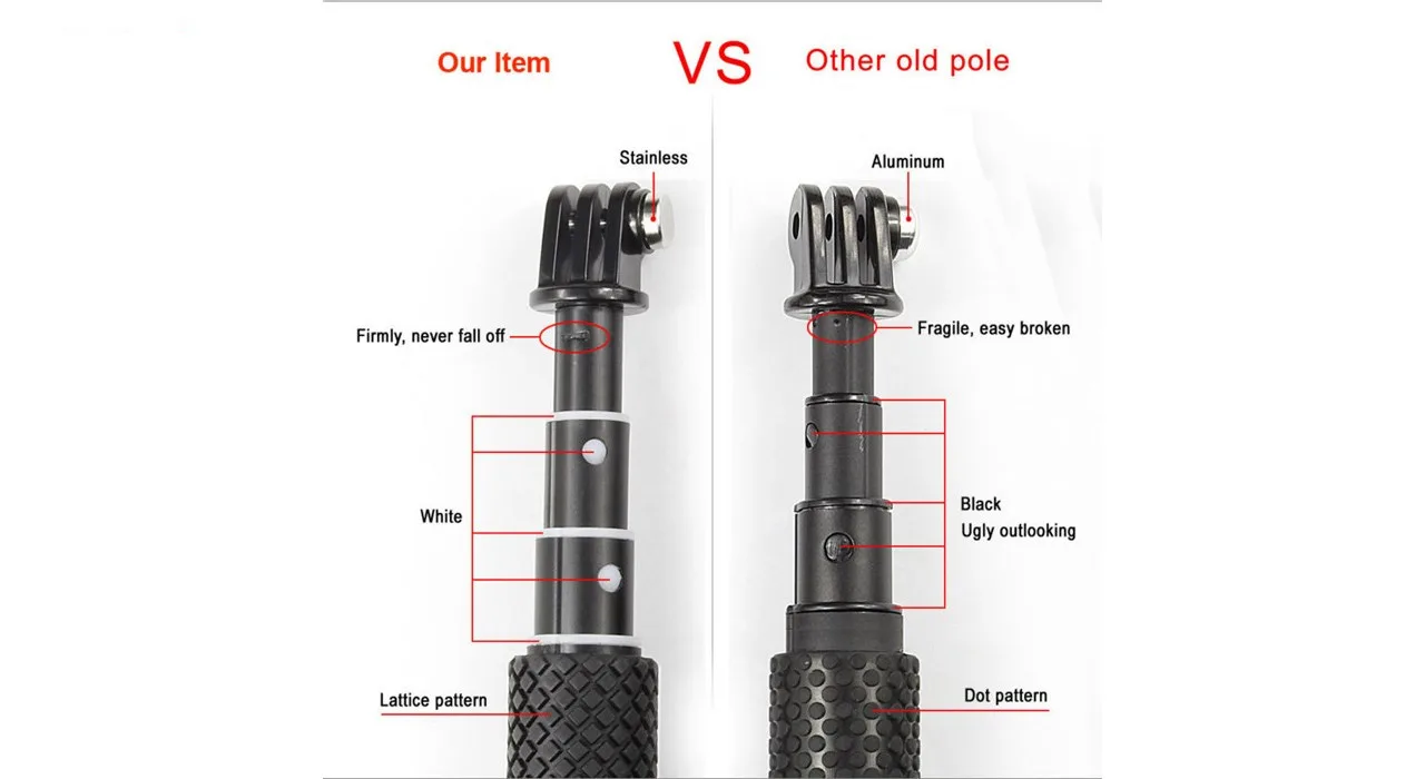 مونوپاد اسپورتز پلاس مدل POLE mini مناسب برای دوربین های ورزشی