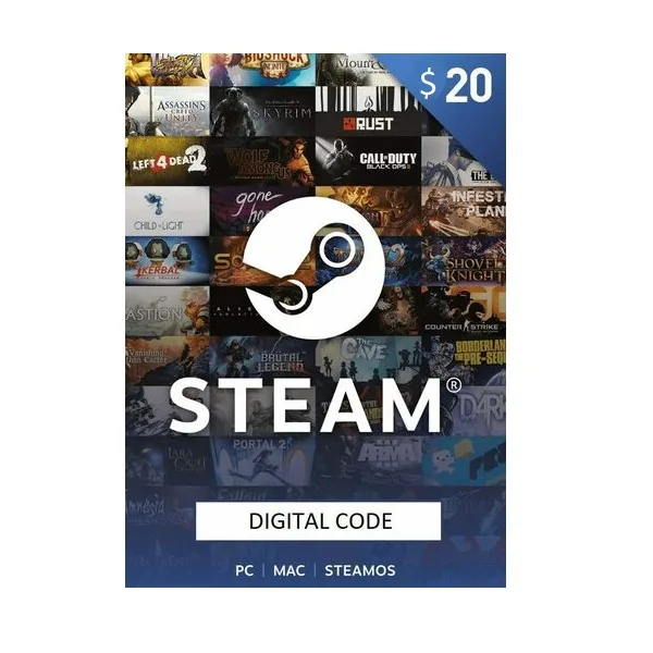 گیفت کارت 20 دلاری استیم مدل 20ste