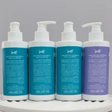 کرم مرطوب کننده دست و ناخن و صورت برگامیا مدل کلاژن شیر و روغن آرگان مناسب انواع پوست حجم 250 میلی لیتر مجموعه 4 عددی