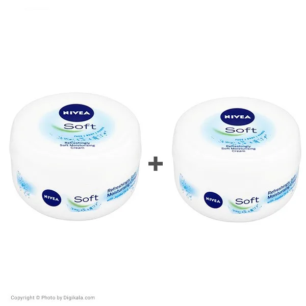 کرم نرم کننده و مرطوب کننده نیوآ مدل Soft حجم 200 میلی لیتر بسته 2 عددی