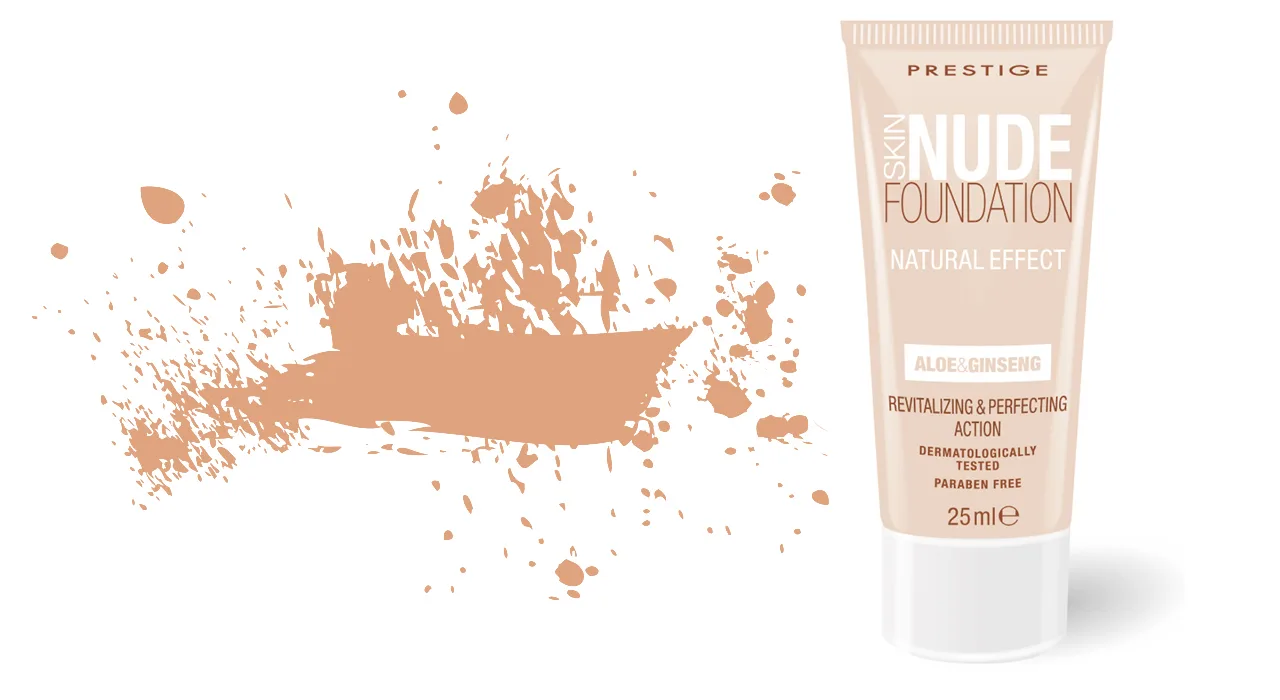 کرم پودر پرستیژ مدل SKIN NU-DE شماره FSN-04 حجم 25 میلی لیتر