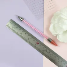 قلم طراحی ناخن مدل نگین بردار کد F-Almas مجموعه 10 عددی