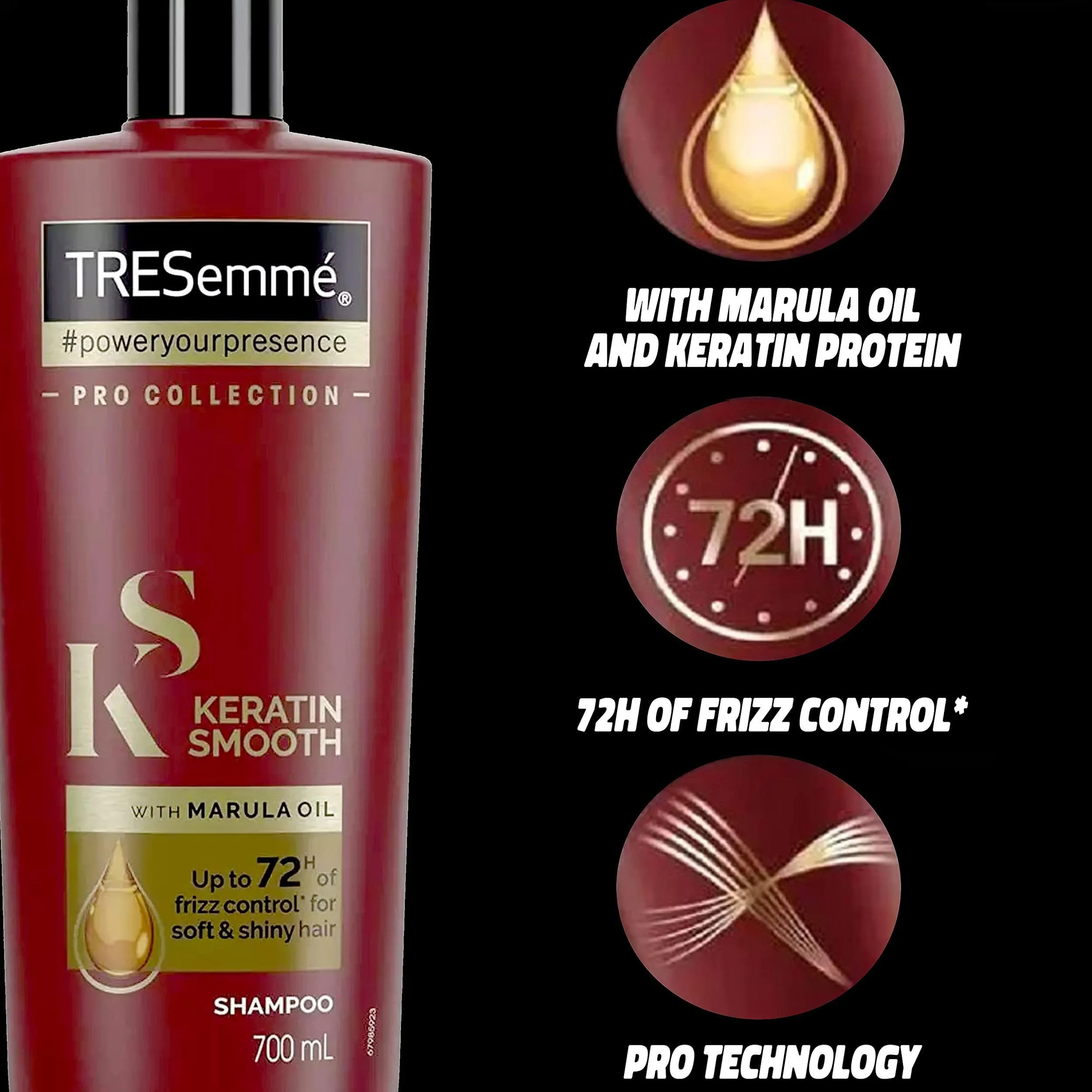 شامپو مو ترزمی مدل keratin smooth حجم 700 میلی لیتر