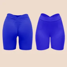 شلوارک ورزشی زنانه مدل فلامینگو پشت چین دار هفتی کد 2433