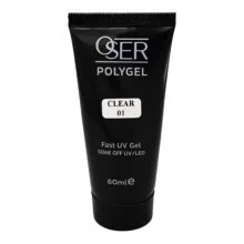 پلی ژل کاشت ناخن اسر مدل Clear 01 حجم 60 میلی‌لیتر