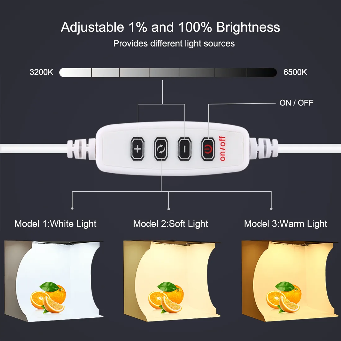 چادر عکاسی پلوز مدل Ring LED ابعاد 23x23 سانتی متر