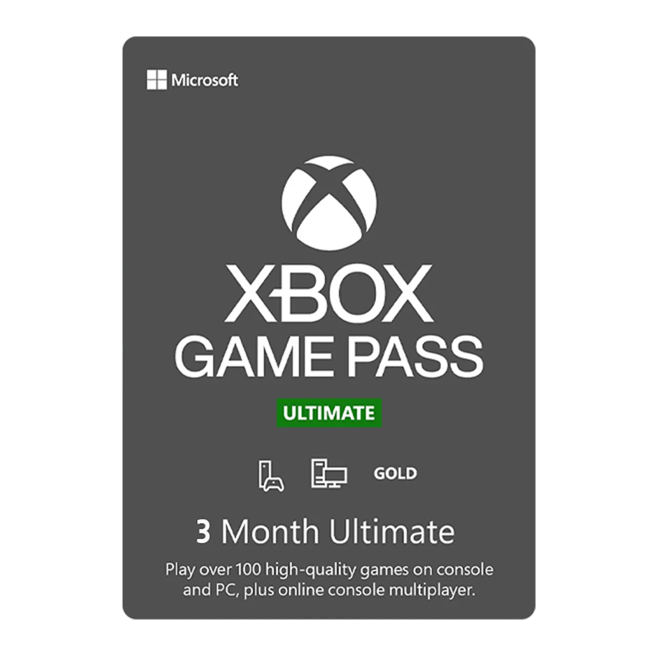 گیفت کارت 3 ماهه ایکس باکس التیمیت گیم پس مدل UGP16