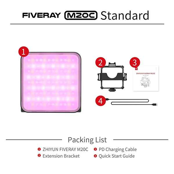 نور ثابت ال ای دی ژیون مدل FIVERAY M20C