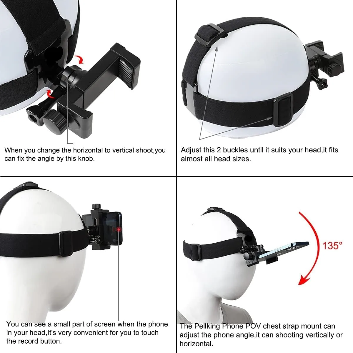 هدبند مدل E20 مناسب برای موبایل و دوربین ورزشی