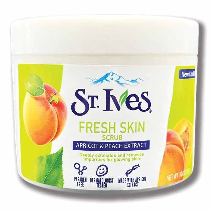 اسکراب لایه بردار صورت اس تی.ایوز مدل زردآلو حجم 300 میلی لیتر