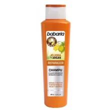 شامپو تقویت کننده مو باباریا مدل Jojoba argan حجم 400 میلی لیتر