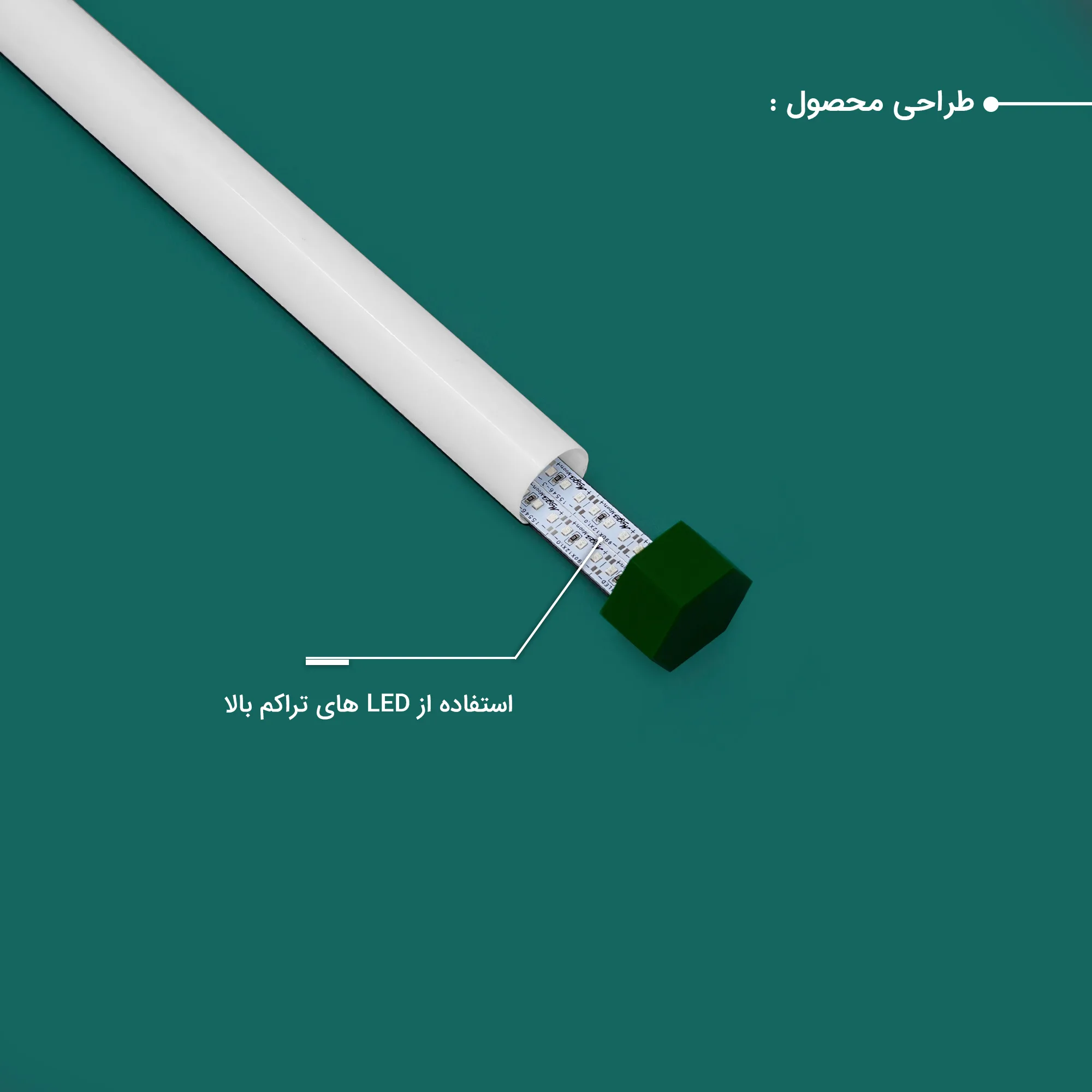 نور ثابت ال ای دی چیکولایت مدل M100 Green-D X2 بسته 2 عددی