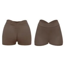 شلوارک ورزشی زنانه مدل فلامینگو پشت هفتی چین دار کد 713