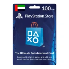 گیفت کارت 100 دلاری پلی استیشن استور امارات مدل PSSUAE100