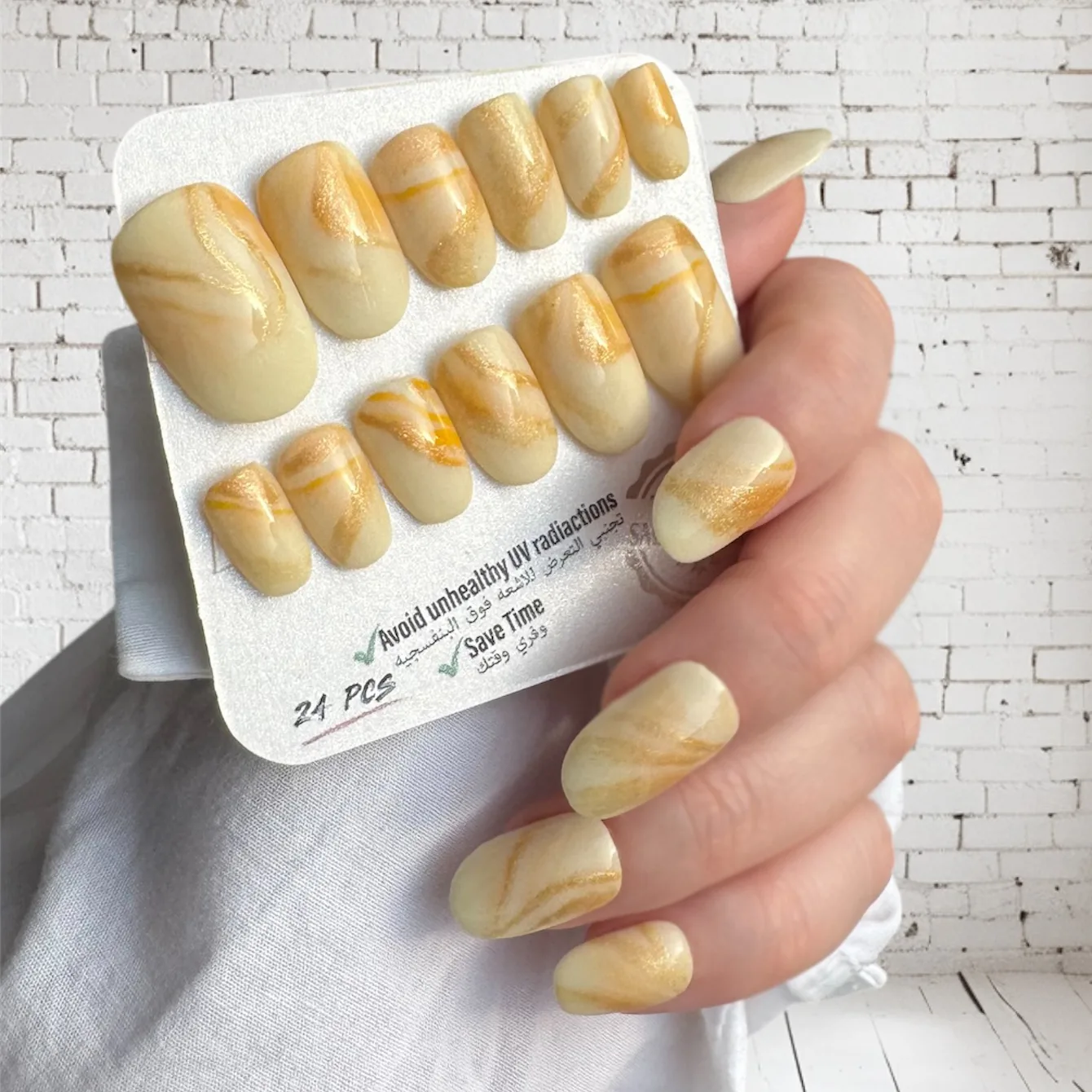 ناخن مصنوعی دست میراکل آرت مدل R2400103 بسته 24 عددی