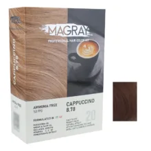 کیت رنگ مو ماگرای شماره 8/78 حجم 120 میلی‌لیتر رنگ کاپوچینو