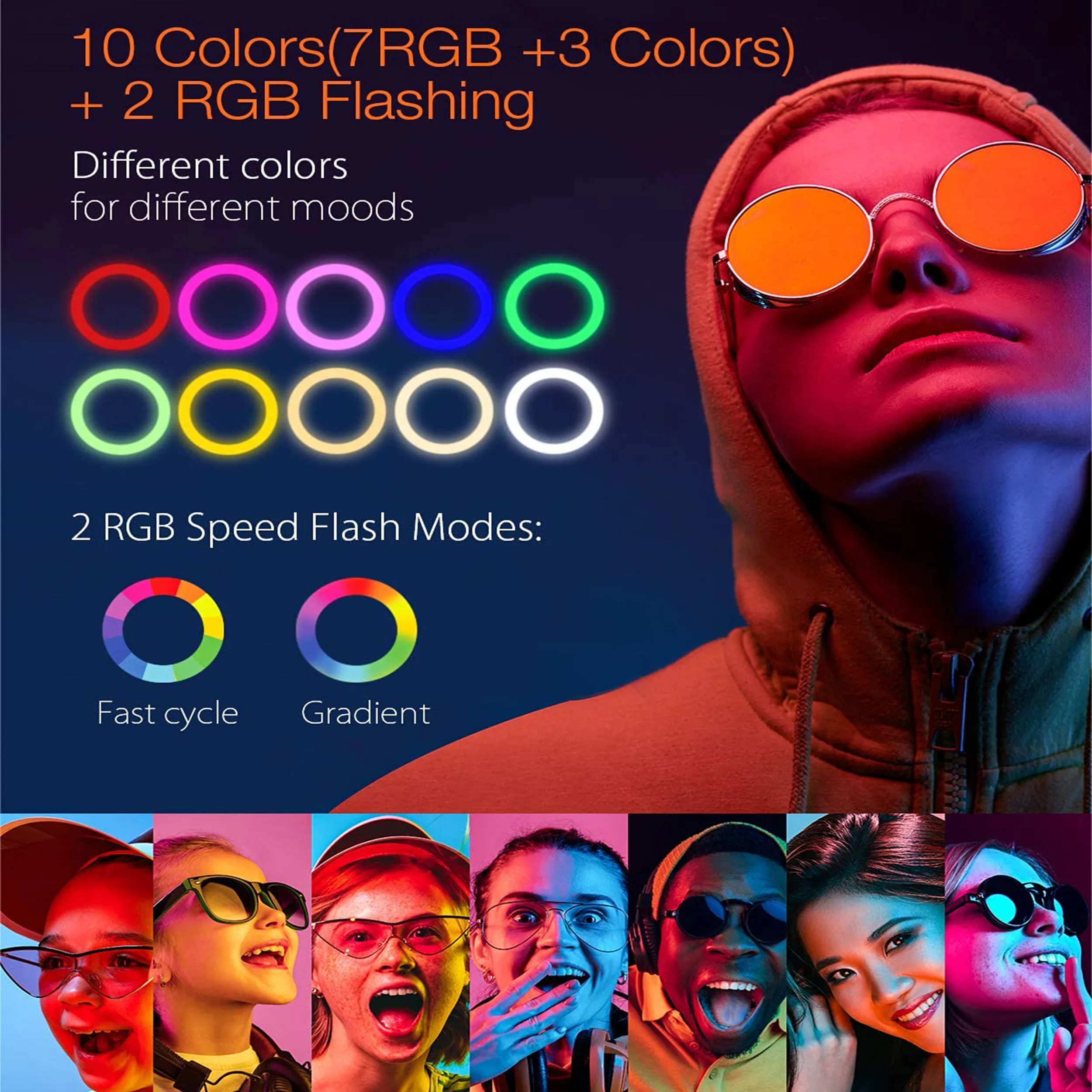 رینگ لایت مدل LJJ-26 RGB-26cm