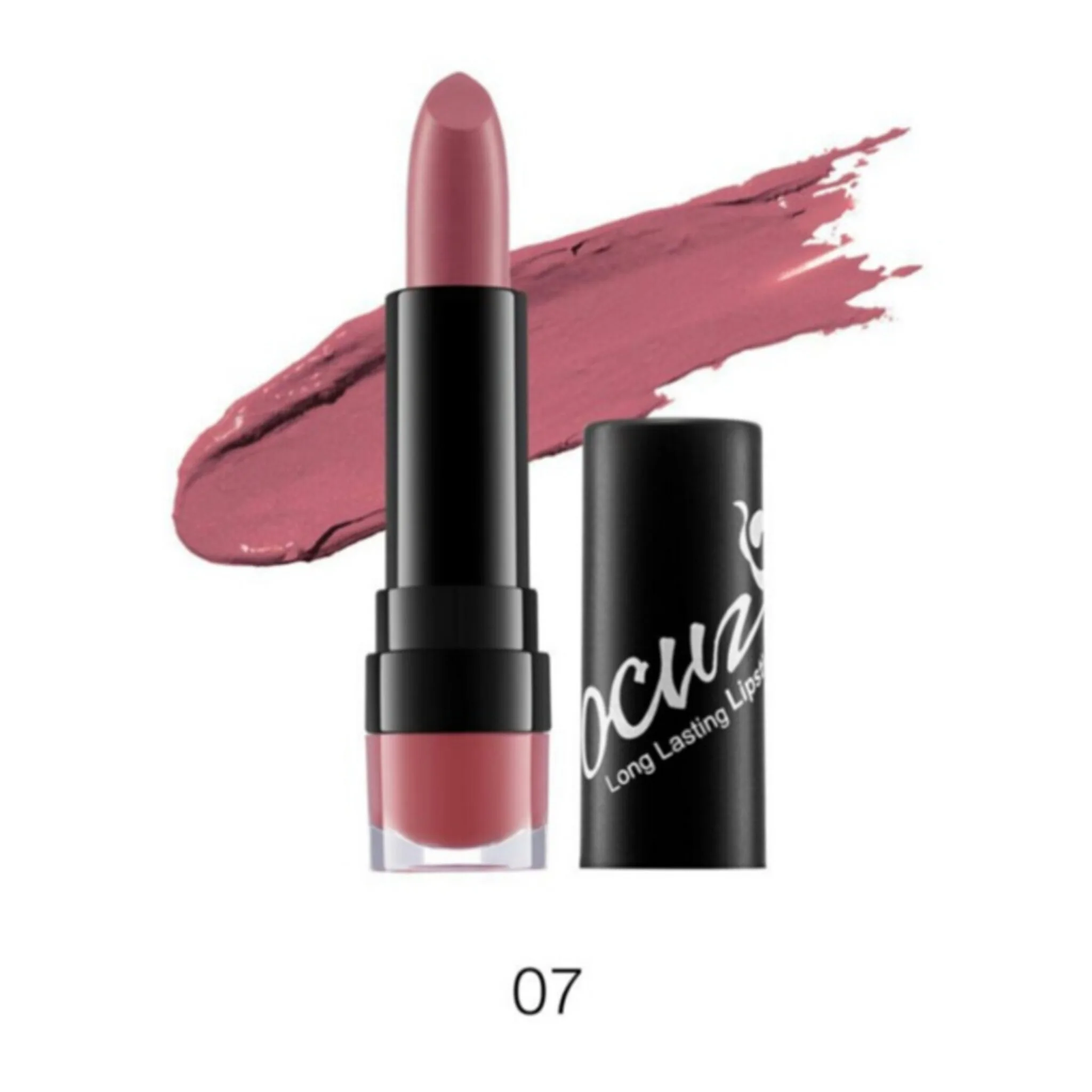 رژ لب جامد مات اوکاز مدل Long Lasting رنگ کالباسی روشن شماره 07