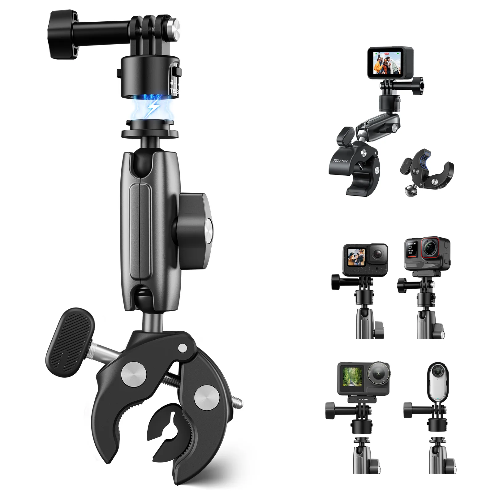 پایه نگهدارنده تلسین مدل S3-HBM-01 مناسب برای دوربین ورزشی اینستا360 / GOPRPO