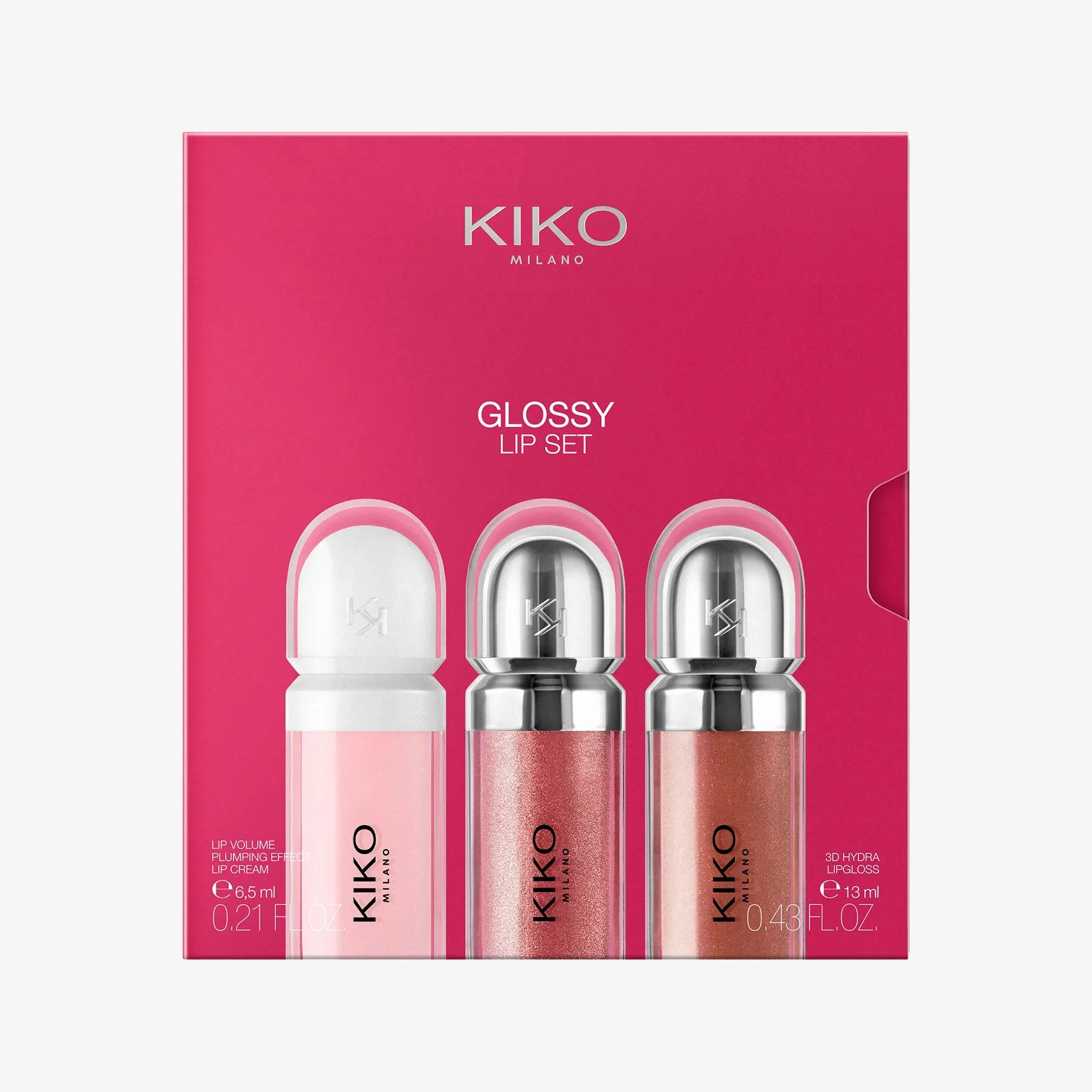 رژ لب مایع براق کیکو میلانو مدل GLOSSY مجموعه 3 عددی