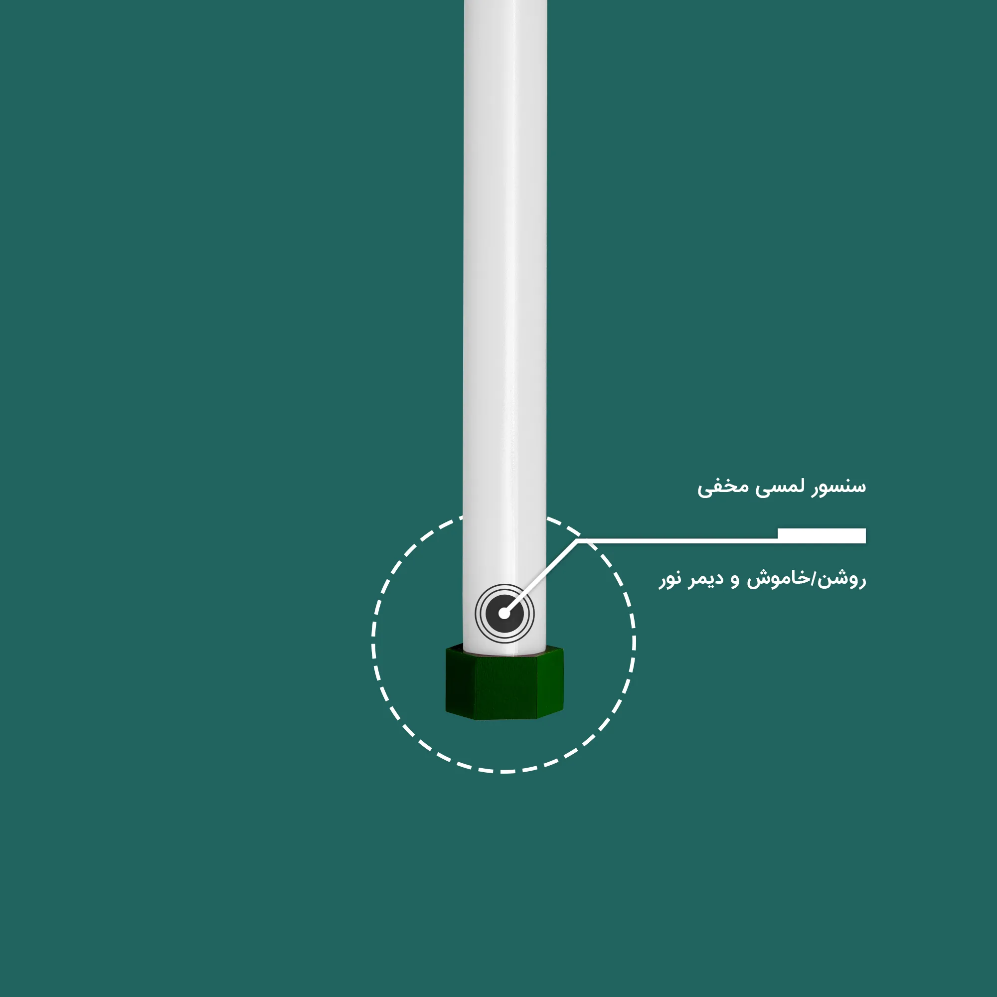 باتوم لایت سبز چیکولایت مدل M50 Green-D