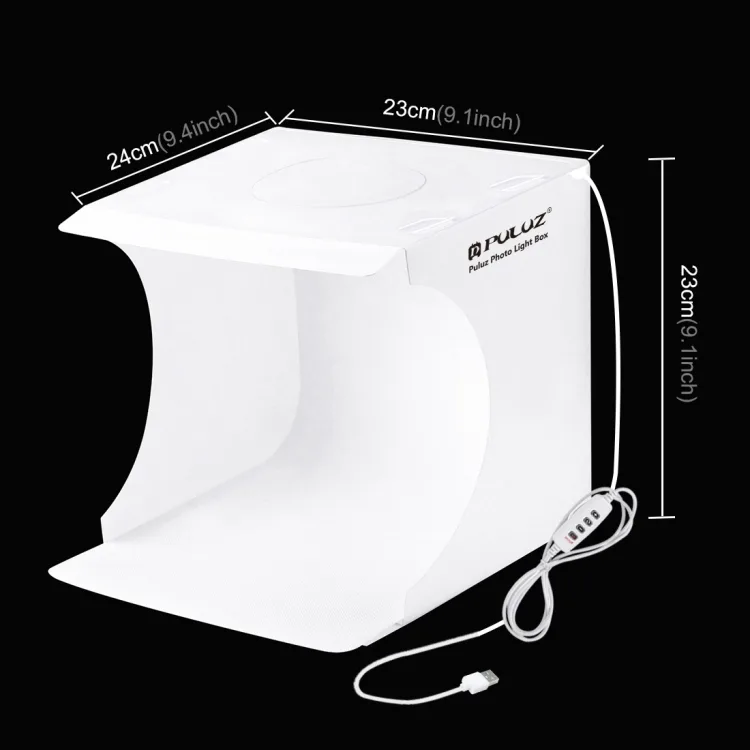 چادر عکاسی پلوز مدل Ring LED ابعاد 23x23 سانتی متر