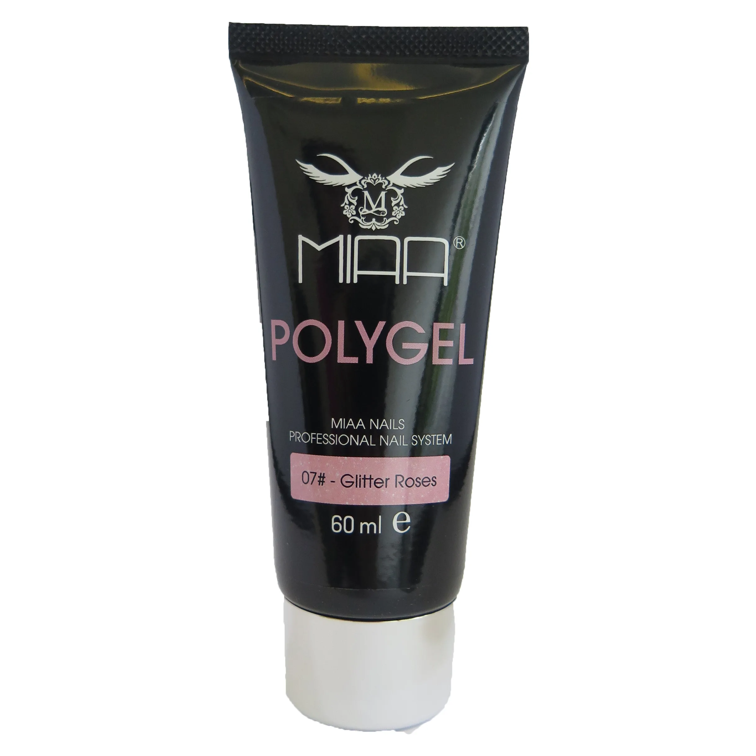 پلی ژل کاشت ناخن میا مدل Glitter rose 07 حجم 60 میلی لیتر