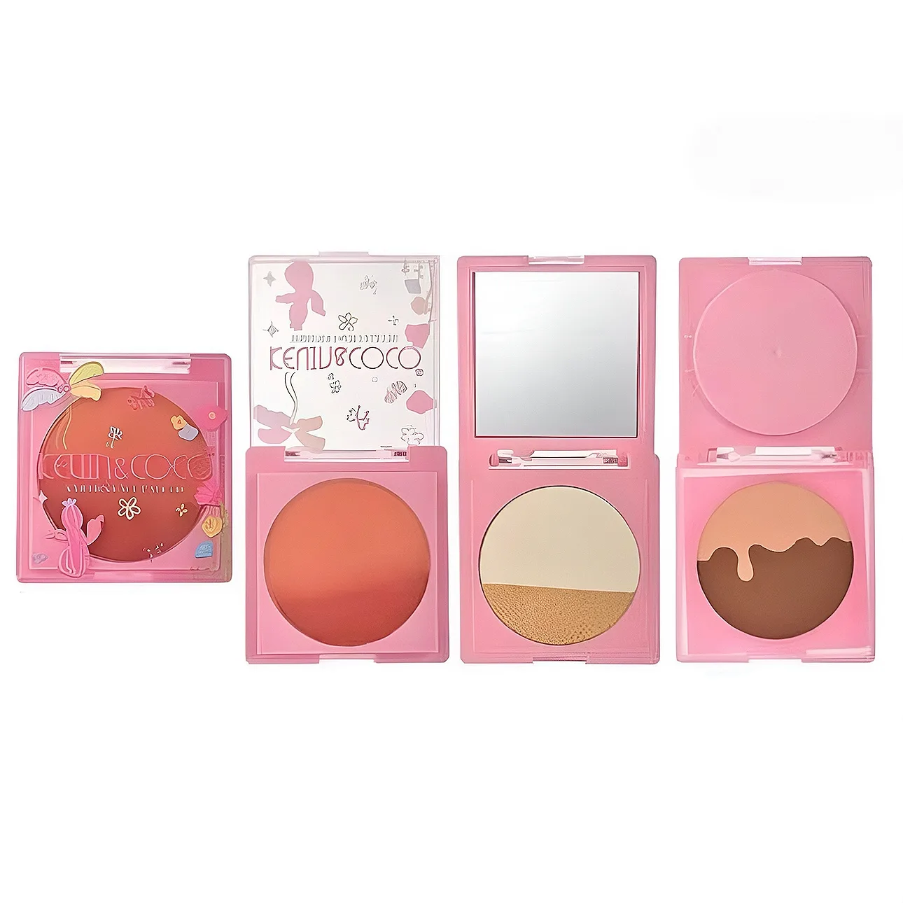 پالت آرایش صورت کوین اند کوکو مدل کهکشانی ۳ طبقه ای شماره 02