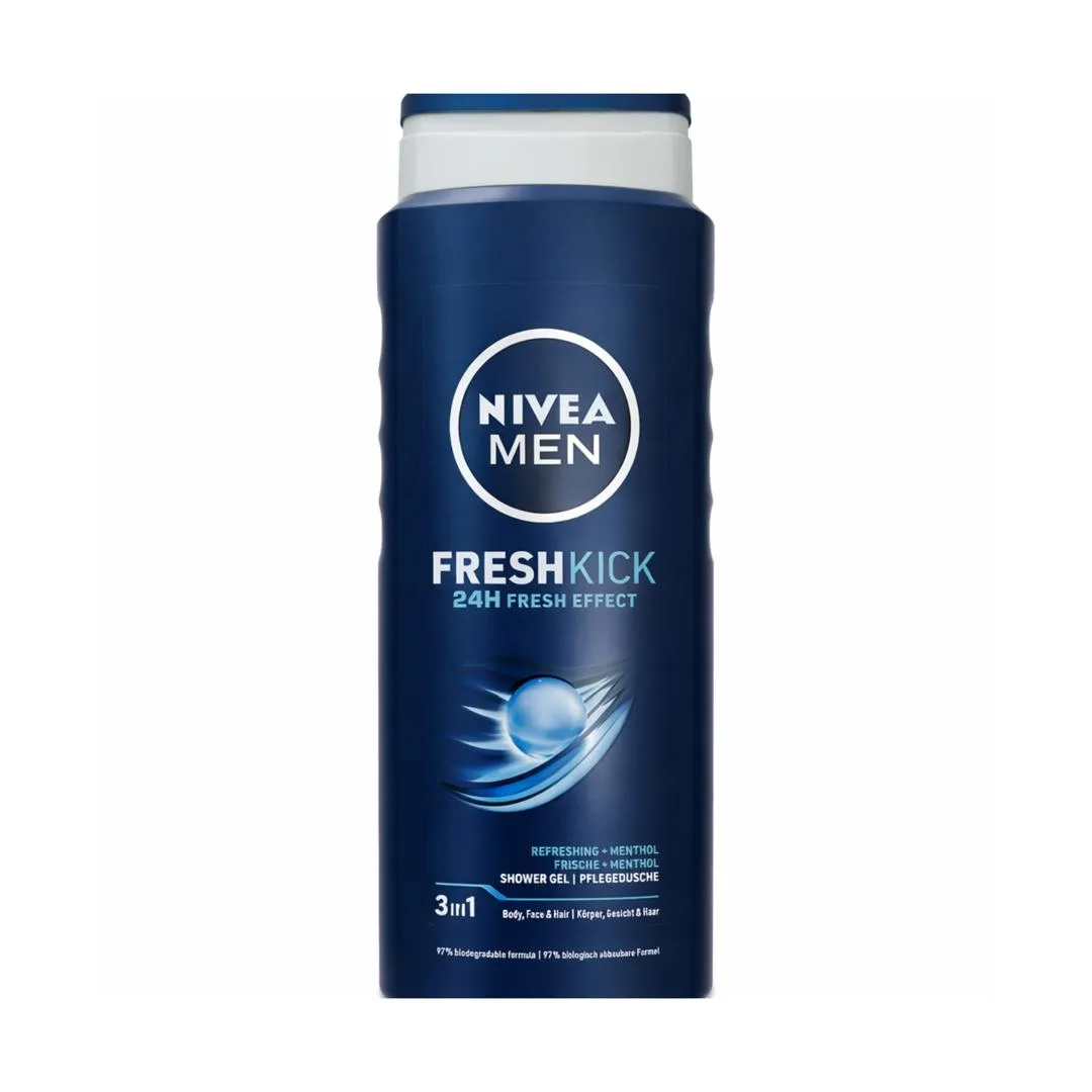 شامپو بدن نیوا مدل Fresh kick مناسب برای انواع پوست حجم 500 میلی لیتر