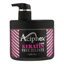 ماسک ترمیم کننده مو اسیفکس مدل Keratin مناسب برای انواع مو حجم 500 میلی لیتر