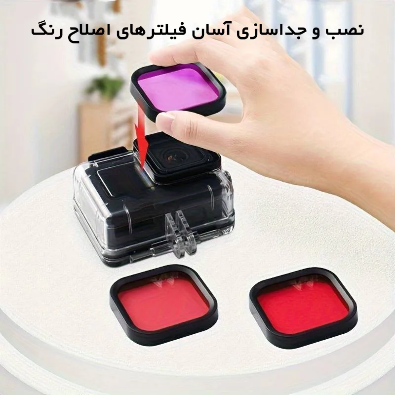 کاور کمگو مدل WaterProof Diving Case مناسب برای دوربین های ورزشی گوپرو 9،10،11،12 Hero مجموعه 13 عددی