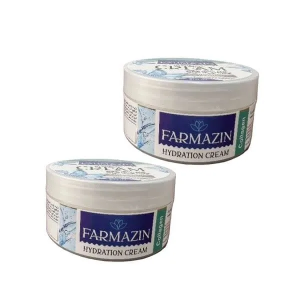 کرم مرطوب کننده دست و صورت فارمازین مدل کلاژن مناسب انواع پوست حجم 200 میلی لیتر مجموعه دو عددی