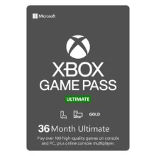 گیفت کارت 36 ماهه ایکس باکس التیمیت گیم پس مدل UGPX036
