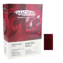 کیت رنگ مو ماگرای شماره MAG 6 حجم 120 میلی‌لیتر رنگ قرمز یاقوتی