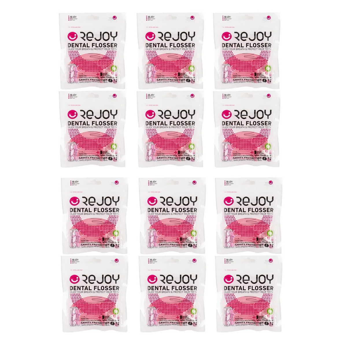 نخ دندان ریجوی مدل DENTAL FLOSSER بسته 12 عددی