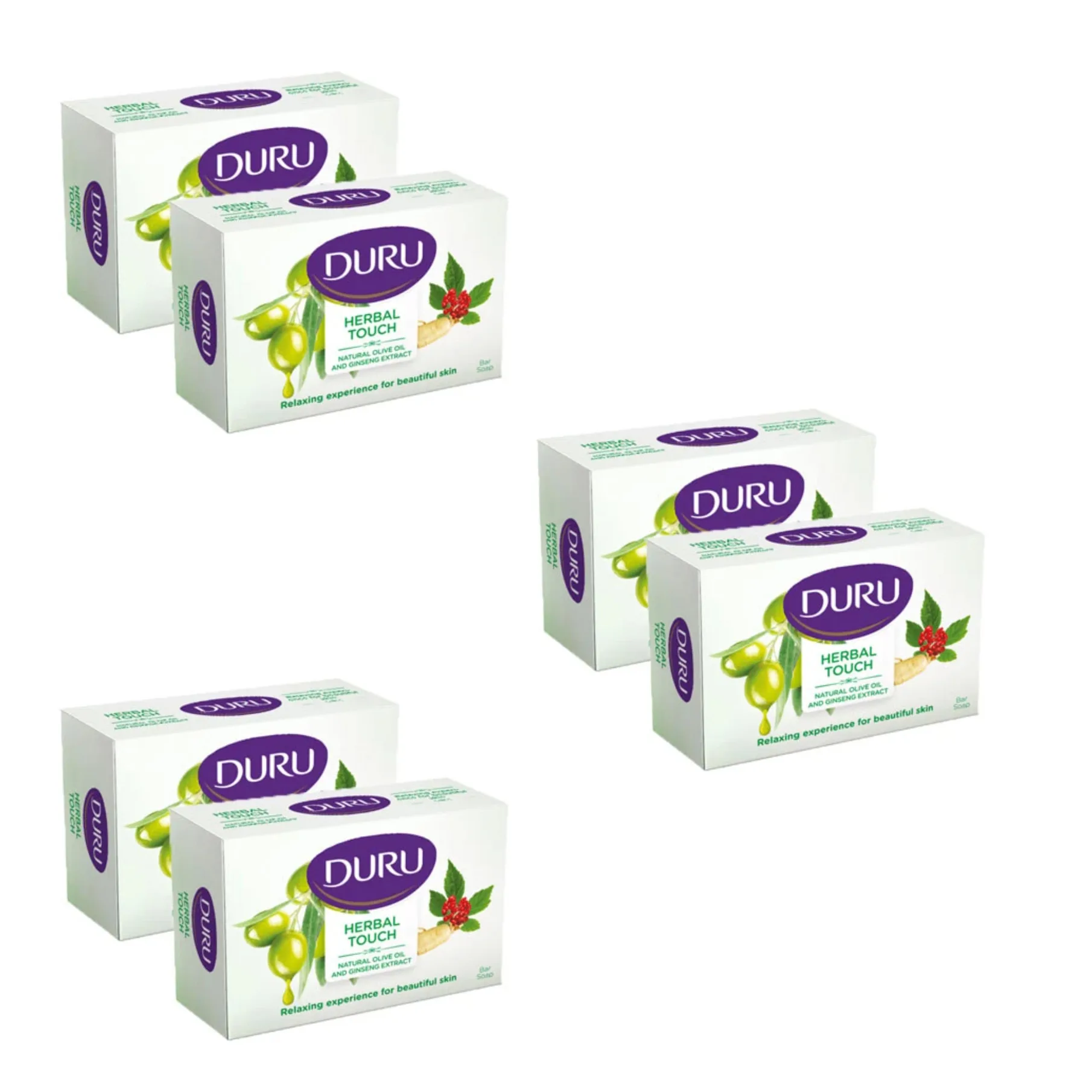 صابون شستشو دورو مدل عصاره روغن زیتون و جینسنگ تحت لیسانس وزن120 گرم مجموعه 6 عددی
