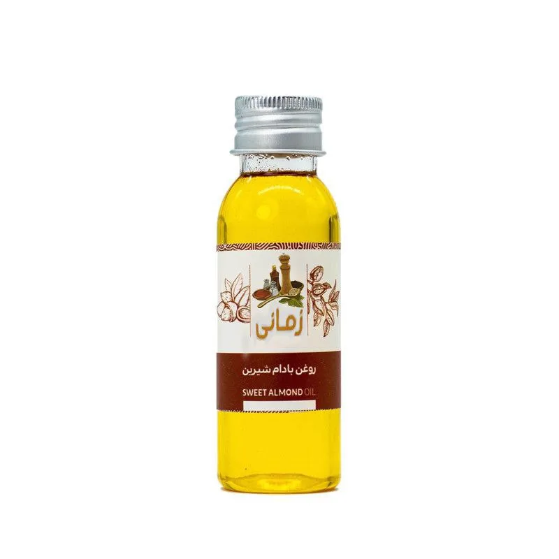 روغن بادام شیرین  زمانی مدل پرس سرد حجم 65 میلی لیتر