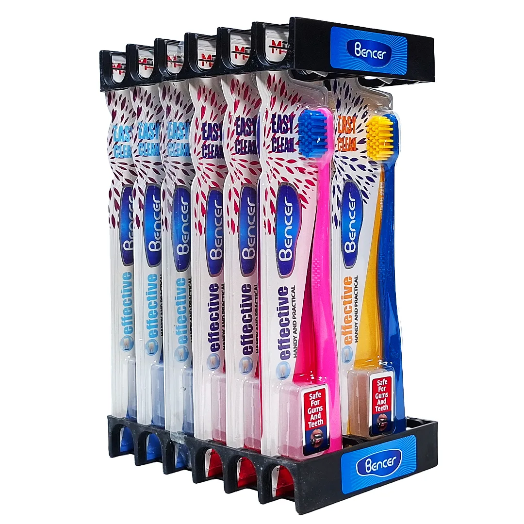 مسواک بنسر مدل افکتیو با برس متوسط مجموعه 12 عددی