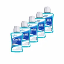 دهان شویه وی وان مدل Cool Mint حجم 330 میلی لیتر مجموعه 5 عددی