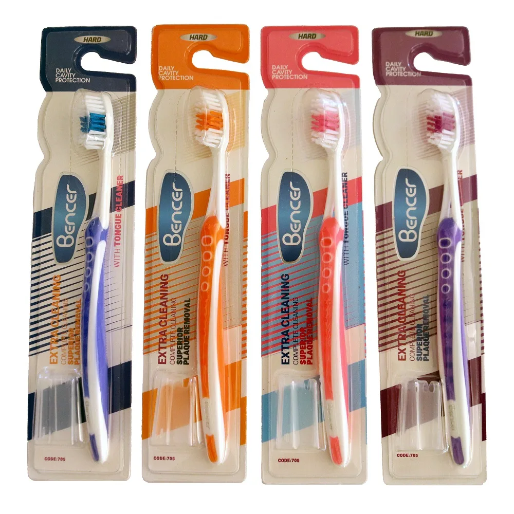 مسواک بنسر مدل اکسترا کلینینگ با برس سخت بسته 72 عددی