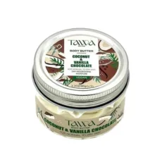 کره بدن تاوا مدل نارگیل و وانیل شکلات مناسب برای انواع پوست ها وزن 90 گرم