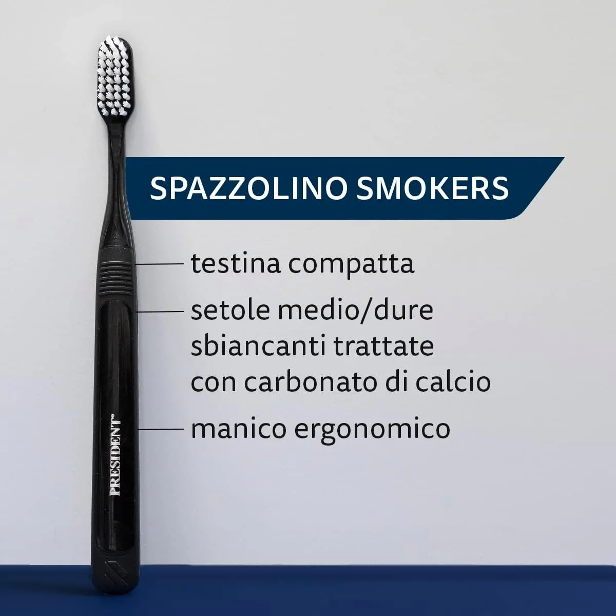 مسواک پرزیدنت مدل SMOKER با برس متوسط