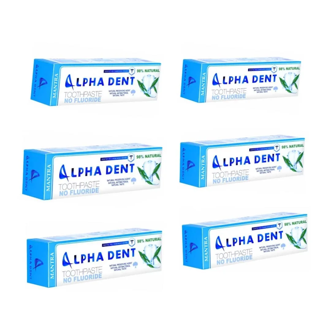 خمیر دندان آلفادنت مدل mantra حجم 75 میلی لیتر بسته شش عددی