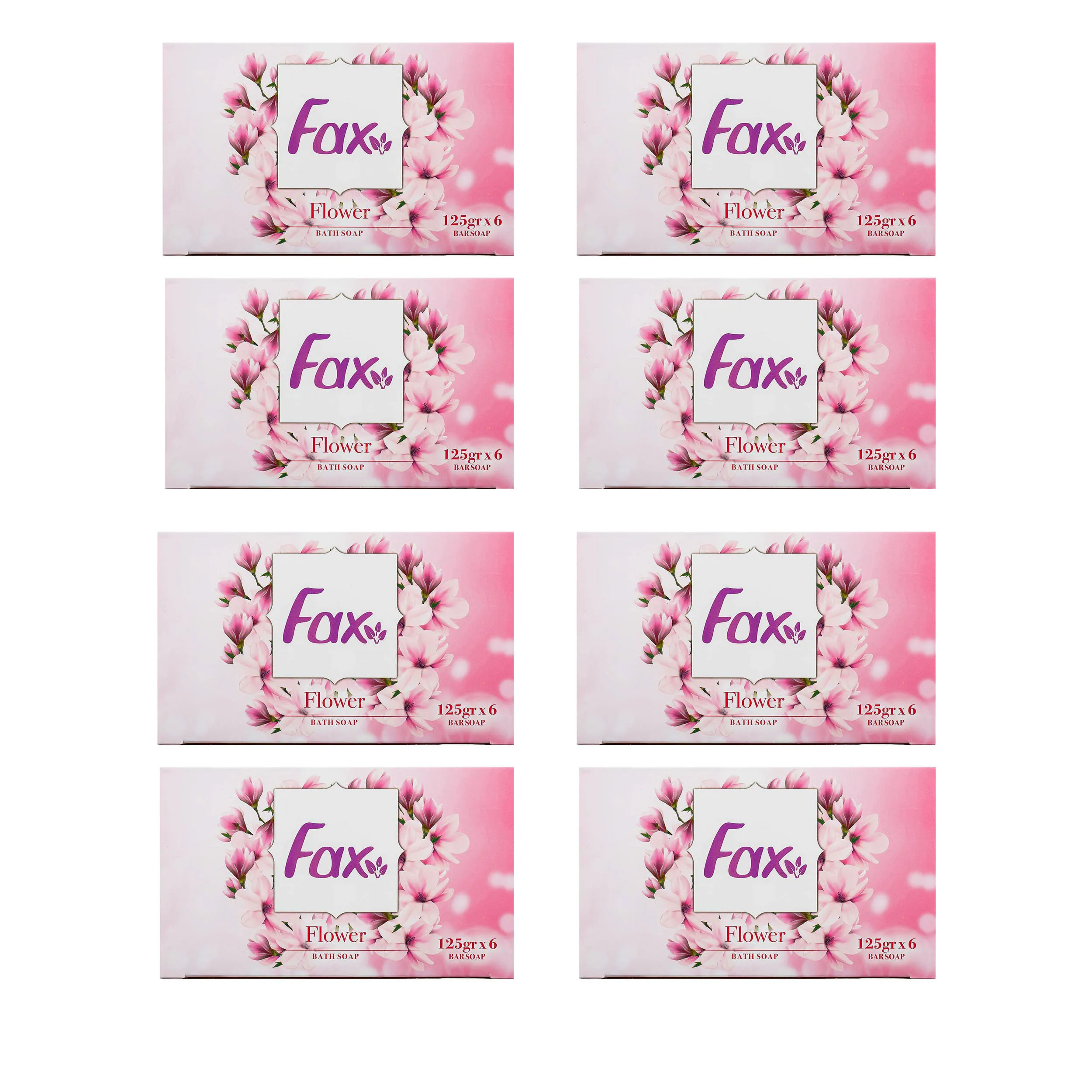 صابون فاکس مدل Flower تحت لیسانس وزن125 گرم مجموعه 8 عددی
