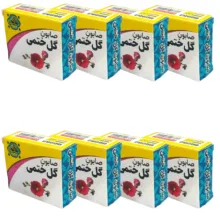 صابون شستشو گیاهستان حکیم مدل گل ختمی وزن 70 گرم بسته هشت عددی