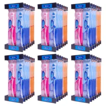 مسواک بنسر مدل اکسترا کلینینگ با برس نرم بسته 72 عددی