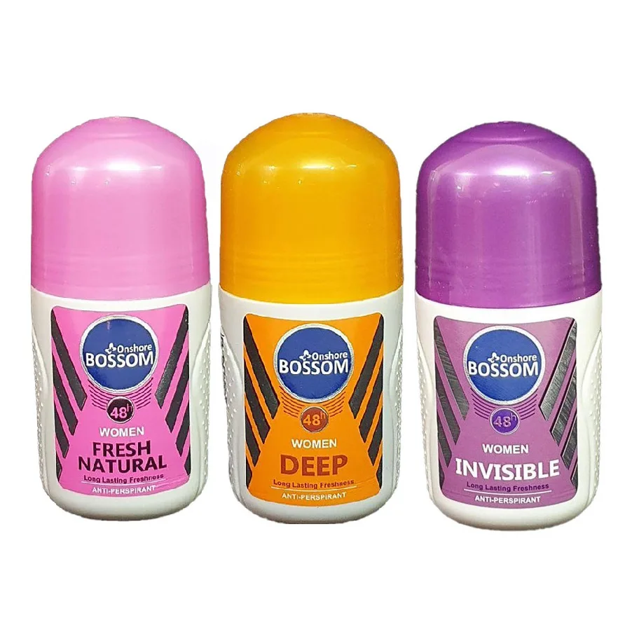 رول ضد تعریق انشور بوسوم مدل deep - Fresh Natural -  Invisible حجم 75 میلی لیتر مجموعه 3 عددی