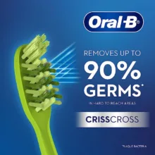 مسواک اورال-بی مدل CRISS CROSS ANTI-PLAQUE WITH NEEM با برس متوسط بسته 4 عددی